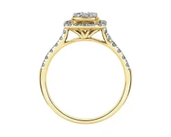 Outlet Apart Pierścionek z żółtego złota z diamentami - 0,50 ct - próba 585