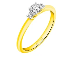 Apart Pierścionek z żółtego złota z brylantami - 0,25 ct - próba 585< Wszystkie