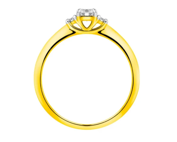 Apart Pierścionek z żółtego złota z brylantami - 0,25 ct - próba 585< Wszystkie