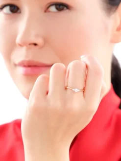 Apart Pierścionek z żółtego złota z brylantami - 0,25 ct - próba 585< Wszystkie