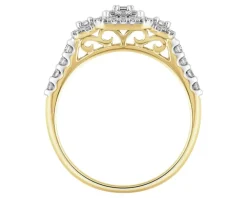 Discount Apart Pierścionek z żółtego złota z diamentami - 0,50 ct - próba 585