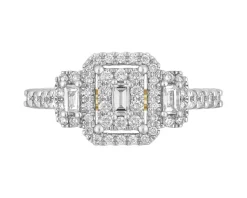 Discount Apart Pierścionek z żółtego złota z diamentami - 0,50 ct - próba 585