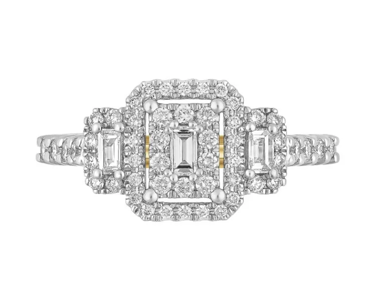 Discount Apart Pierścionek z żółtego złota z diamentami - 0,50 ct - próba 585
