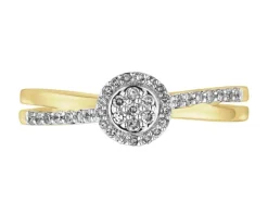 Apart Pierścionek z żółtego złota z diamentami - 0,15 ct - próba 585< Pierścionki