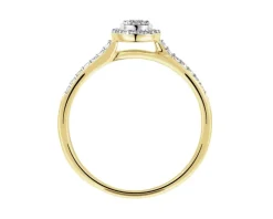 Apart Pierścionek z żółtego złota z diamentami - 0,15 ct - próba 585< Pierścionki