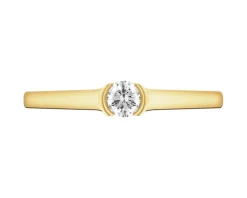 New Apart Pierścionek z żółtego złota z brylantem - 0,12 ct - próba 585