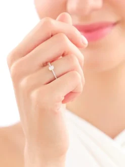 Apart Pierścionek z żółtego złota z diamentami - SI2/H - 0,41 ct - próba 585< Pierścionki