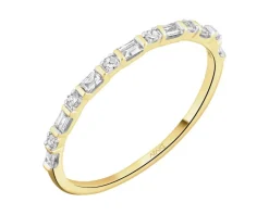 Outlet Apart Pierścionek z żółtego złota z diamentami - 0,15 ct - próba 585