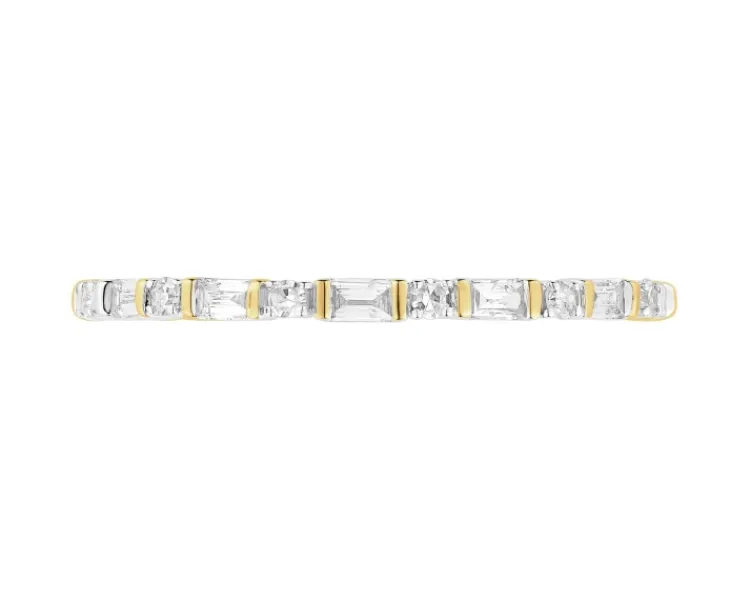 Outlet Apart Pierścionek z żółtego złota z diamentami - 0,15 ct - próba 585