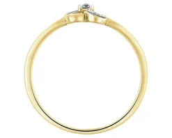 Apart Pierścionek z żółtego złota z brylantem - serce - 0,03 ct - próba 375< Wszystkie