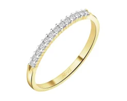 Apart Pierścionek z żółtego złota z diamentami - 0,10 ct - próba 585< Pierścionki