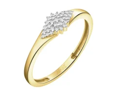 Apart Pierścionek z żółtego złota z diamentami - 0,09 ct - próba 585