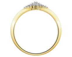 Apart Pierścionek z żółtego złota z diamentami - 0,09 ct - próba 585
