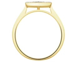 Outlet Apart Pierścionek z żółtego złota z diamentami - 0,21 ct - próba 585