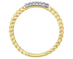 Apart Pierścionek z żółtego złota z diamentami - 0,10 ct - próba 585< Wszystkie
