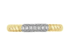 Apart Pierścionek z żółtego złota z diamentami - 0,10 ct - próba 585< Wszystkie