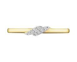 Apart Pierścionek z żółtego złota z diamentami - 0,02 ct - próba 375< Wszystkie