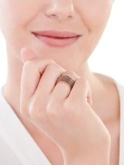 Artelioni Pierścionek ze stali szlachetnej z kryształami< Pierścionki