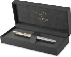 Parker Pióro kulkowe Sonnet stainless steel GT< Pióra Parker