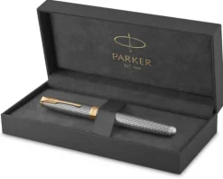 Parker Pióro wieczne Sonnet chiselled silver GT< Pióra Parker