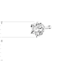 Outlet Apart Pojedynczy kolczyk z białego złota z brylantem - 0,02 ct - próba 375