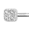 New Apart Pojedynczy kolczyk z białego złota z diamentami - kwadrat - 0,01 ct - próba 585