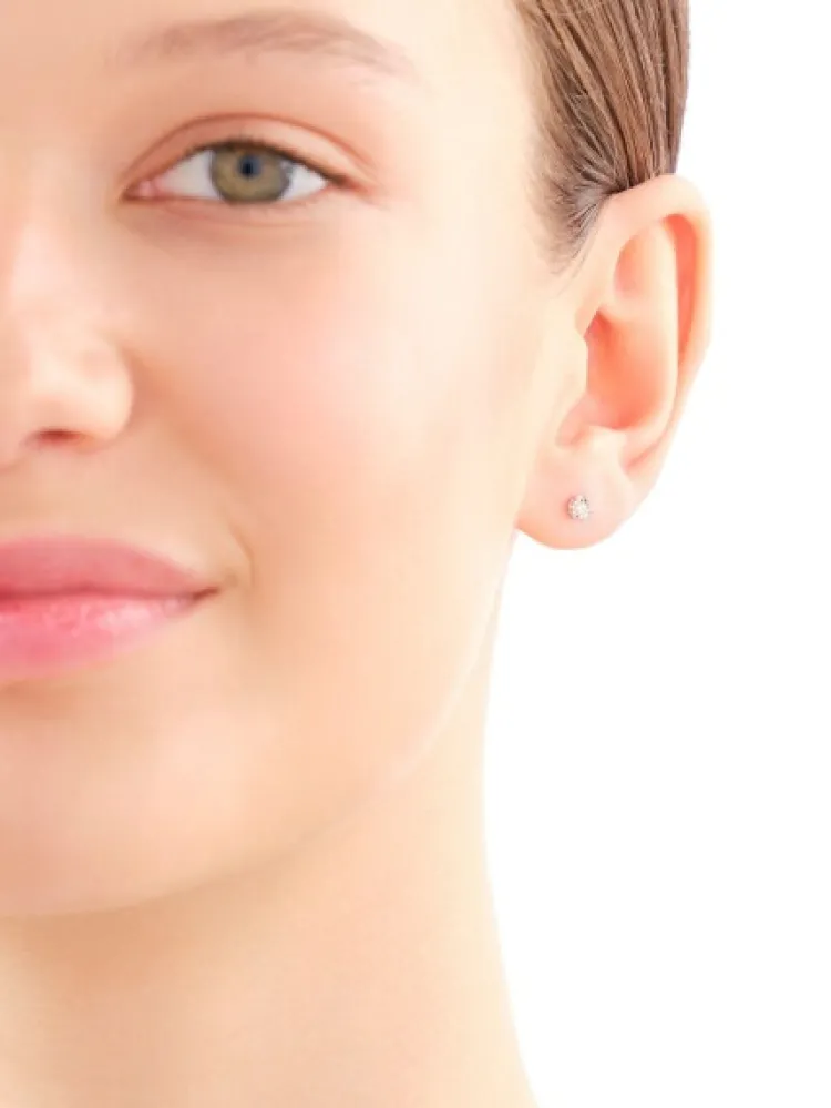 Apart Pojedynczy kolczyk z białego złota z brylantem do piercingu - 0,02 ct - próba 585< Wszystkie