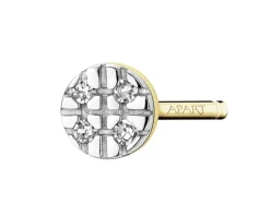 Apart Pojedynczy kolczyk z żółtego złota z diamentami - 0,008 ct - próba 375< Kolczyki Z Diamentami