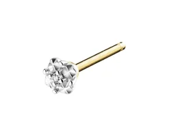 Apart Pojedynczy kolczyk z żółtego złota z diamentem - 0,003 ct - próba 375< Kolczyki Z Diamentami