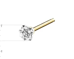 Apart Pojedynczy kolczyk z żółtego złota z diamentem - 0,003 ct - próba 375< Kolczyki Z Diamentami