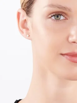 Best Apart Pojedynczy kolczyk z żółtego i białego złota z diamentem - 0,01 ct - próba 375
