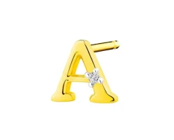 Apart Pojedynczy kolczyk z żółtego złota z diamentem - litera A - 0,004 ct - próba 375< Wszystkie