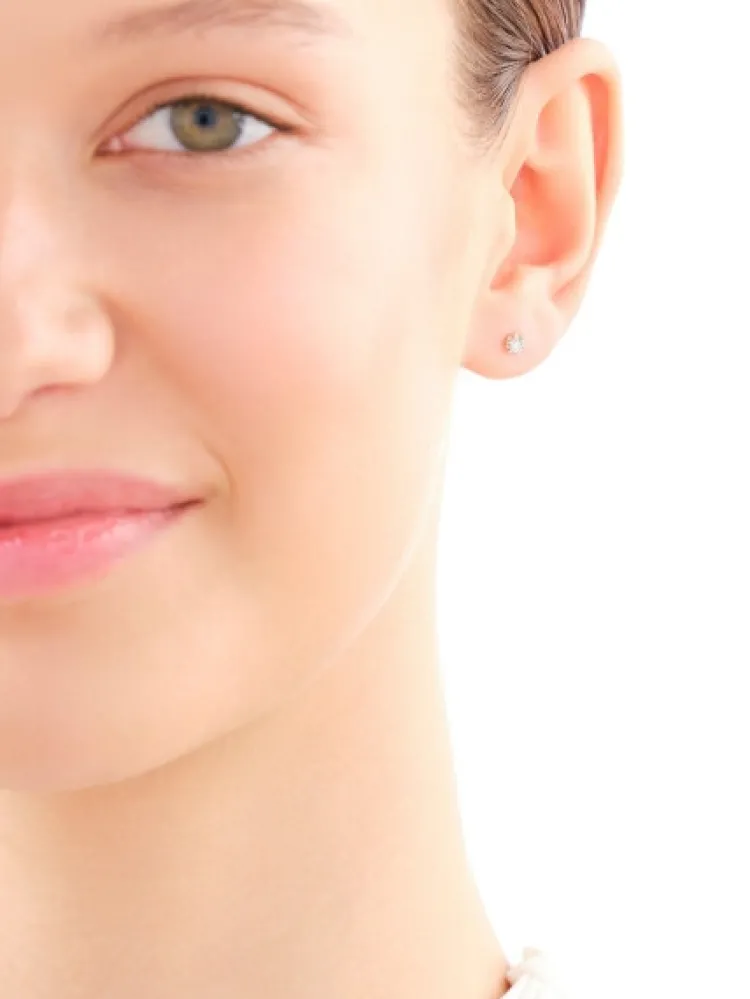Apart Pojedynczy kolczyk z żółtego i białego złota z brylantem do piercingu - 0,01 ct - próba 375< Wszystkie