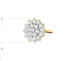 New Apart Pojedynczy kolczyk z żółtego złota z diamentami - 0,04 ct - próba 585
