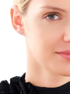Apart Pojedynczy kolczyk z żółtego złota z diamentem - serce - 0,003 ct - próba 375< Wszystkie