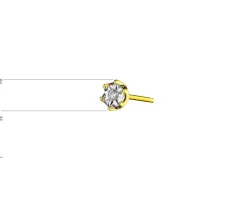 Apart Pojedynczy kolczyk z żółtego i białego złota z brylantem - 0,01 ct - próba 375< Kolczyki Z Diamentami