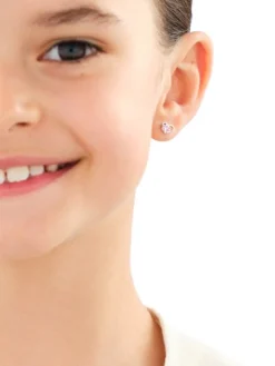Sale Apart Srebrne kolczyki i zawieszka z emalią - komplet - serca, łapki