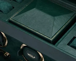 Wolf British Racing Triple Watch Winder with storage Green< Zegarki Męskie