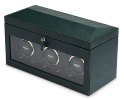 Wolf British Racing Triple Watch Winder with storage Green< Zegarki Męskie