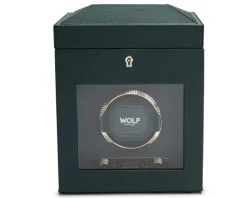 Wolf Rotomat British Racing Single Watch Winder with storage Green< Zegarki Męskie
