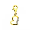 Apart Zawieszka charms z żółtego złota z diamentami - serce - 0,006 ct - próba 585< Charms Z Diamentami