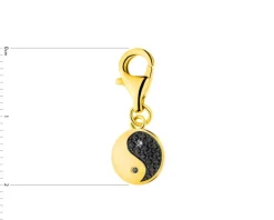 Apart Zawieszka charms z żółtego złota z diamentami - yin yang - 0,008 ct - próba 375< Charms Z Diamentami