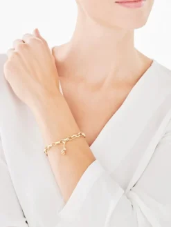 Apart Zawieszka charms z żółtego złota z diamentem - róża - 0,004 ct - próba 375< Charms Z Diamentami