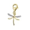 Apart Zawieszka charms z żółtego złota z brylantami - ważka - 0,04 ct - próba 375< Charms Z Diamentami