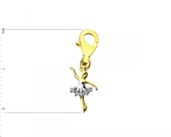 Best Apart Zawieszka charms z żółtego złota z diamentami - baletnica - 0,01 ct - próba 375