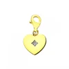 Apart Zawieszka charms z żółtego złota z diamentem - serce - 0,003 ct - próba 375< Charms Z Diamentami
