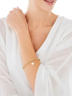 Apart Zawieszka charms z żółtego złota z diamentem - serce - 0,003 ct - próba 375< Charms Z Diamentami