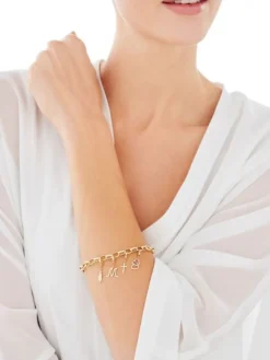 Hot Apart Zawieszka charms z żółtego złota z diamentem - litera M - 0,004 ct - próba 375