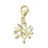 Apart Zawieszka charms z żółtego złota z diamentami - drzewko - 0,01 ct - próba 585< Charms Z Diamentami
