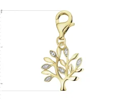 Apart Zawieszka charms z żółtego złota z diamentami - drzewko - 0,01 ct - próba 585< Charms Z Diamentami